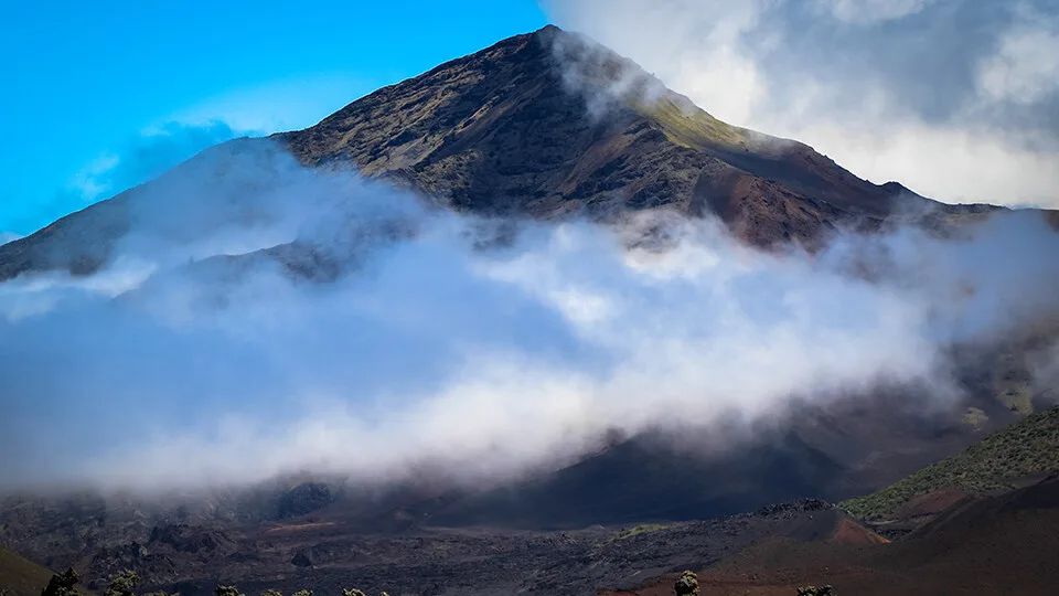 Haleakala through the clouds