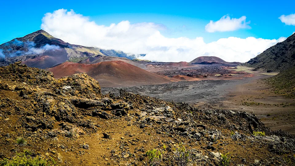 A hiking trail on Mt. Haleakala