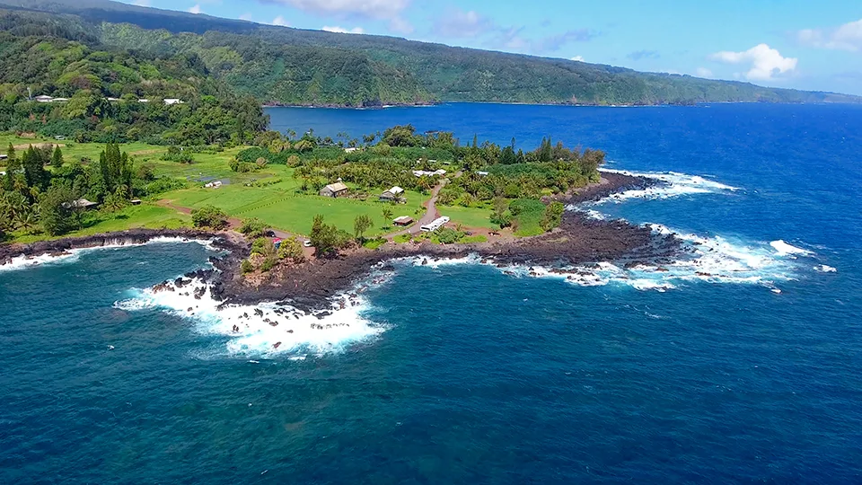 Aerial view of Maui's coast