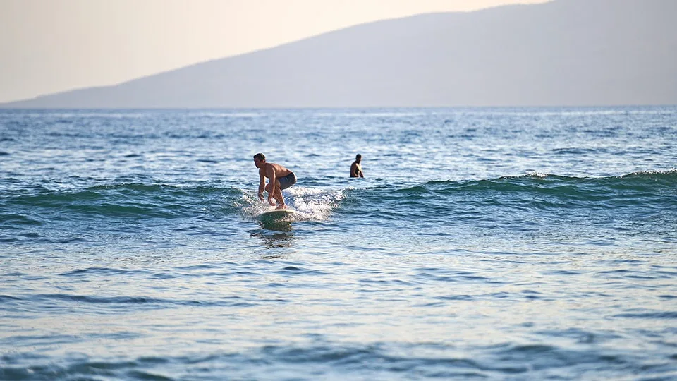 Surfers out in the water